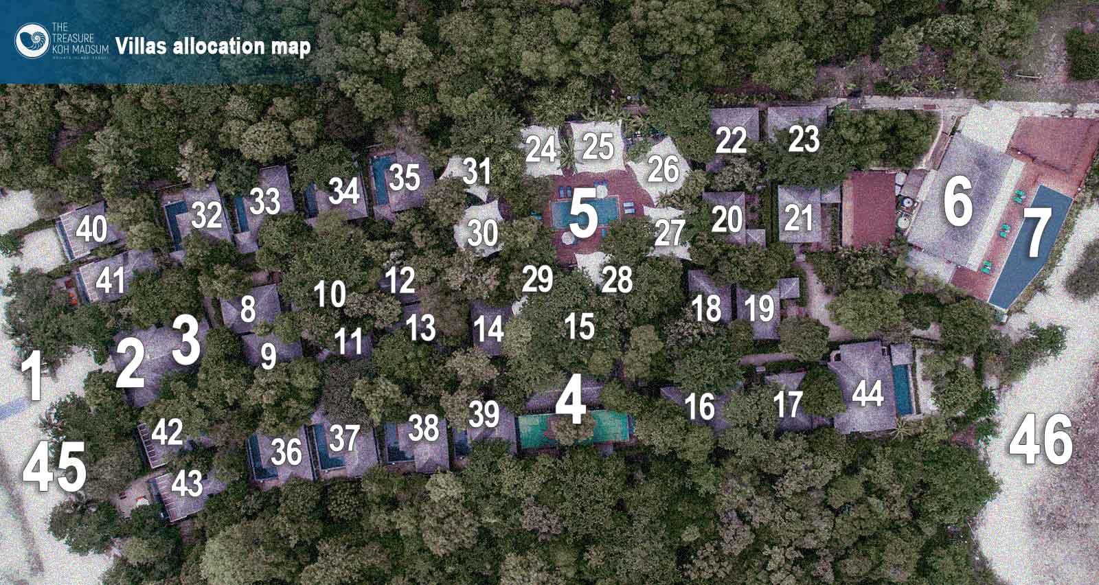 Villas allocation map The Treasure Koh Madsum